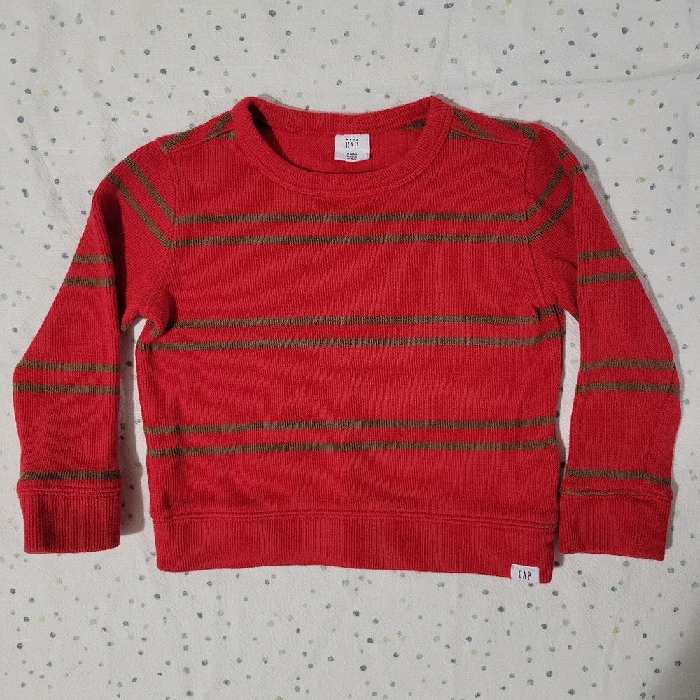 Boys Cotton Red Stripe Sweater/Sweatshirt 2T
